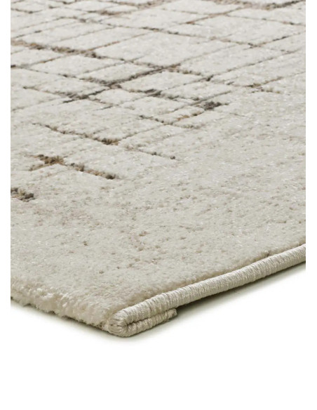 Ceres 28001 modern rug in cream and brown