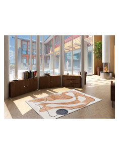CLASS 22053 Abstract Printed Rug – Orange