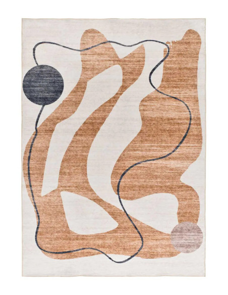 Alfombra abstracta impresa CLASS 22053 Naranja