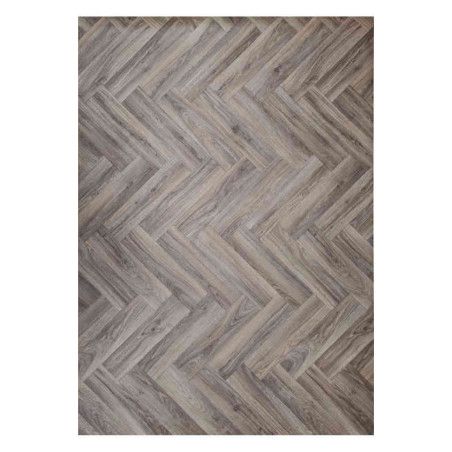 Alfombra vinilo Devise, metal oxidado , madera zigzag