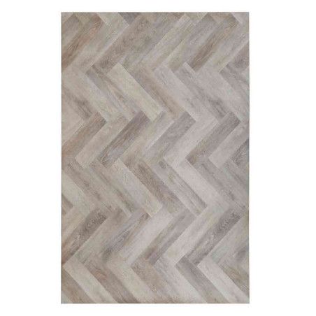 Devise vinyl carpet, rusty metal, zigzag wood