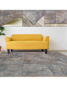 Alfombra vinilo Devise, metal oxidado , madera zigzag, revestimiento de suelo, a medida en alfombrasimperio1979.com