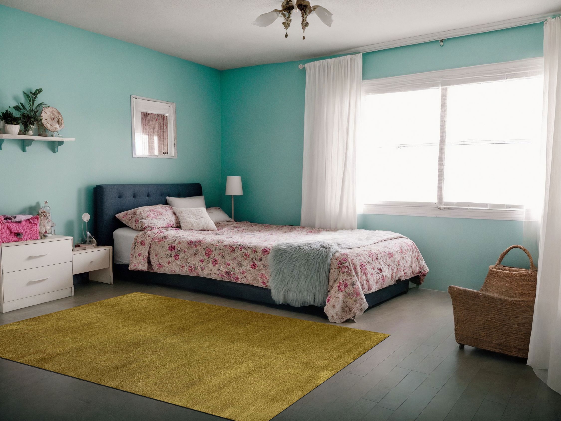 Light carpet in a bedroom