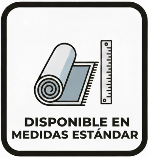 disponible en medidas estándar